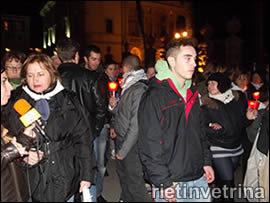 Rieti, fiaccolata in difesa del lavoro