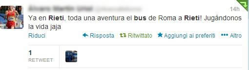 Cotral, tweet atleta spagnolo