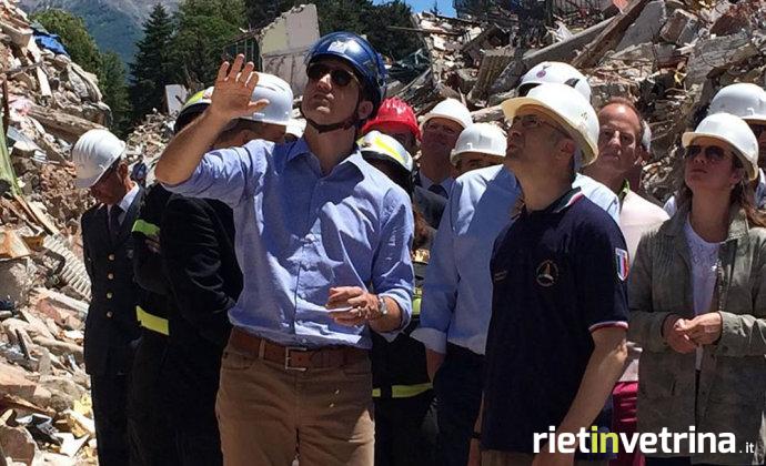 Terremoto, Justin Trudeau in visita ad Amatrice