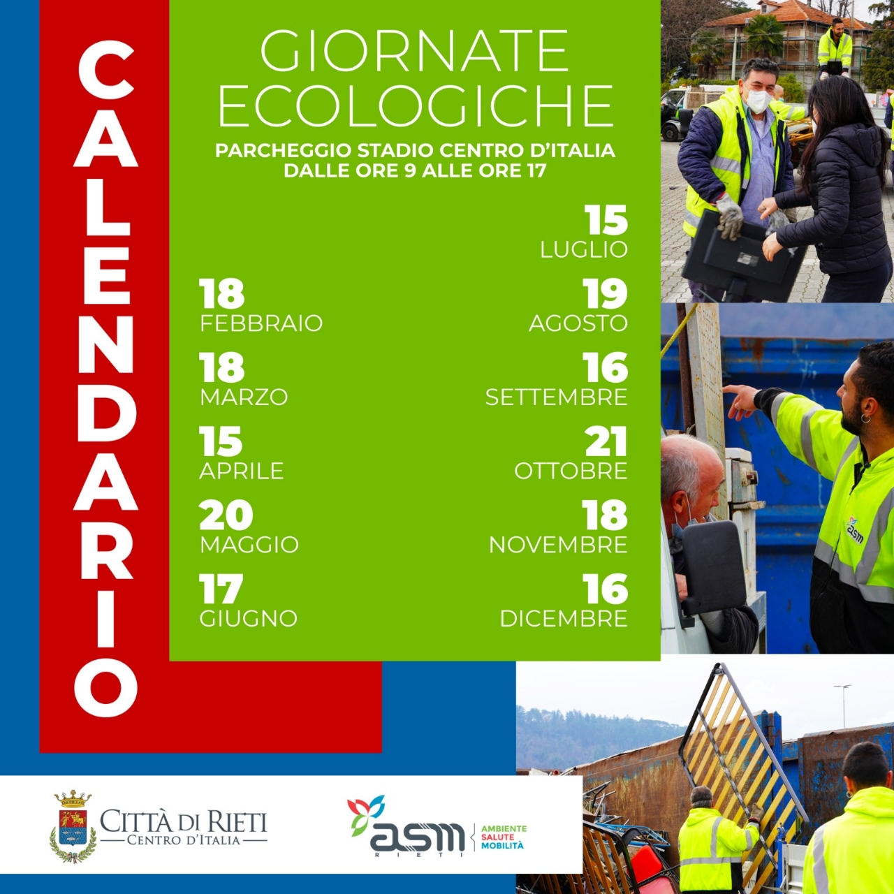 Giornate Ecologiche ASM 2023 CALENDARIO COMPLETO Rietinvetrina